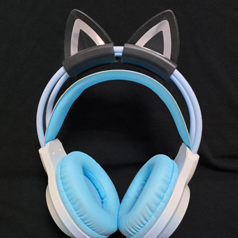 Adorable Cats Ear Silicone Decorations Silicone Attachments Perfect For Personalizing Headband Headphone Unique Look