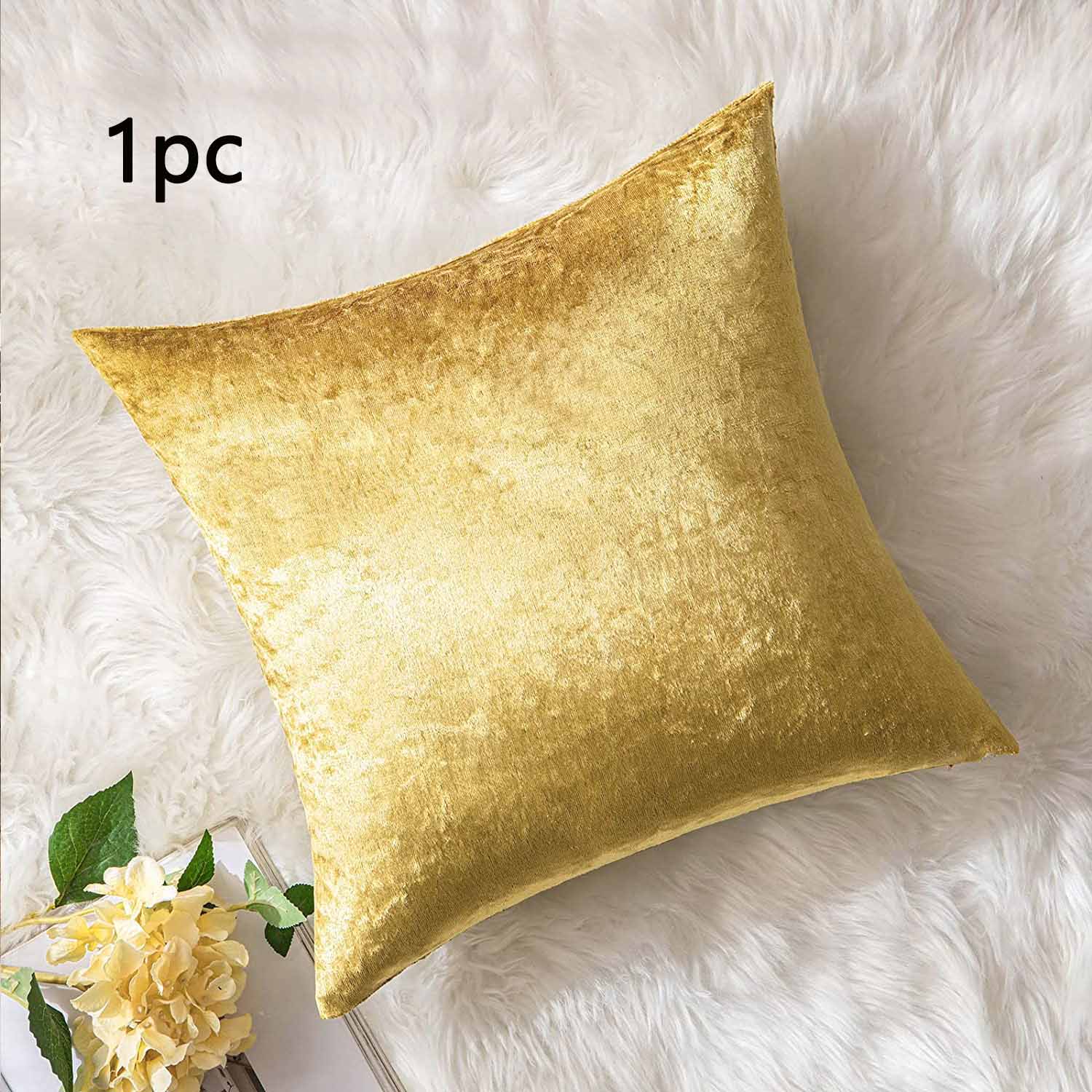 

Solid Color Ice Velvet Nordic Style Pillow Cover Soft Comfortable Velvet Sofa Cushion Cover 45 * 45cm