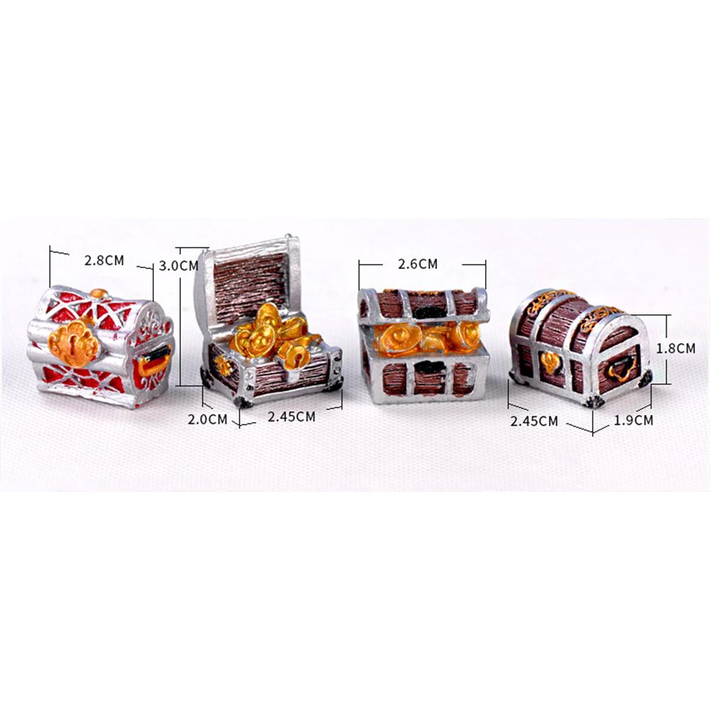 Resin Gold Coin Treasure Chest Aquarium Mini Cartoon Mediterranean Seabed Ornament Non-safe Decoration For Home Office Perfect Gift