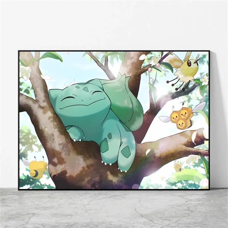Posters and Prints  Canvas Paintings Pikachu Cute Wall Pictures Room Home Decorative Birthday Gifts Kids Action Figures