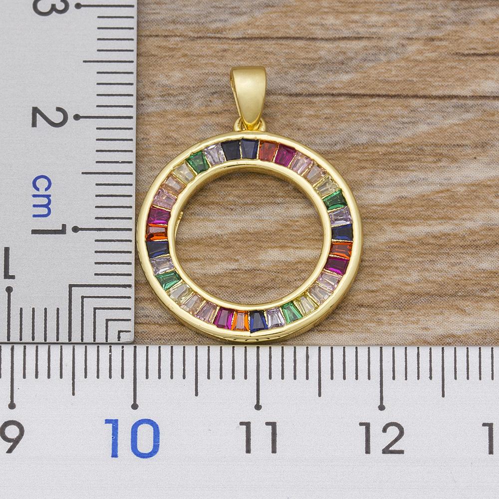 Nidin Moda Collana Arcobaleno Ciondoli Multicolore Gioielli Charms Collana a Catena Lunga Per Donna Bel Regalo per Festa di Compleanno