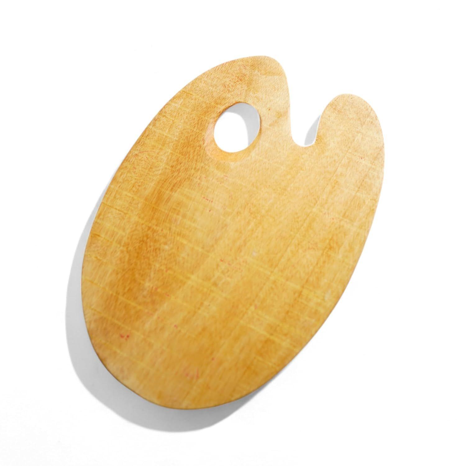 

Glossy Wooden Painting Palette - Artist Paint Wells Palette for All Painting and Drawing Purposes (Oil, Watercolour, Acrylic, Gouache)