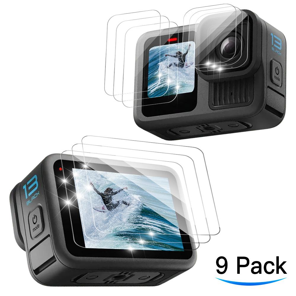 9H Härte Glas für GoPro Hero 13 Bildschirm + Objektivschutz Klar Ultra-HD Gehärtetes Glas Kratzfeste Folie Zubehör