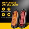4LED Oval Amber/Red Side Turn Light Tail Clearance Lamp Truck Trailer RV Pick-Up