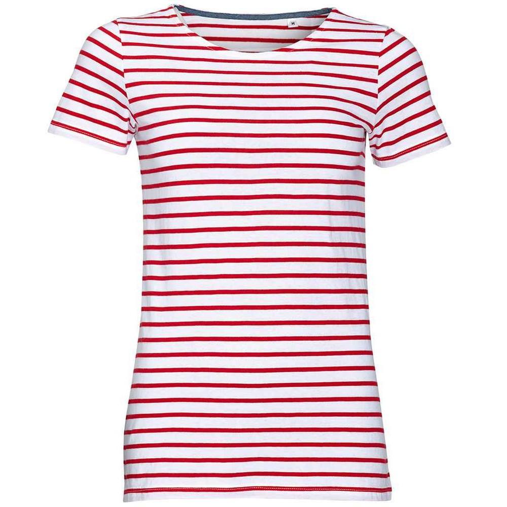 SOLS Womens/Ladies Miles Striped Round Neck T-Shirt