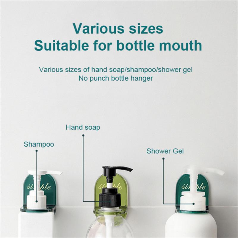 Shower Gel Rack Wall Rack Kitchen Bathroom Hanger Hand Sanitizer Bottle Shampoo Hanger Free Punch