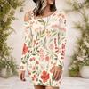 Ladies Plus Size One Side Off Shoulder Long Sleeve Dress