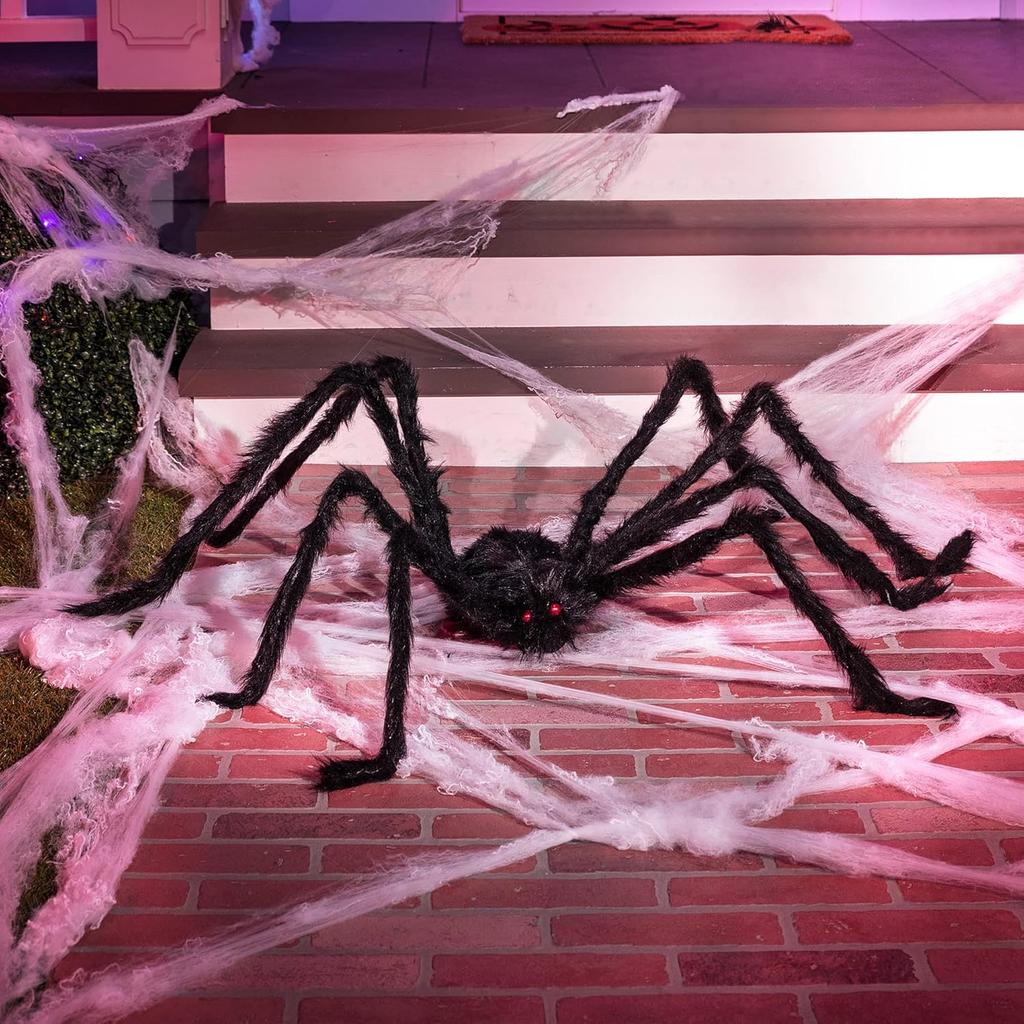 Halloween Outdoor Decorations Giant Spider for Yard Lawn Garden Patio Scary Halloween Indoor Haunted House Prop Home Party Decor 5