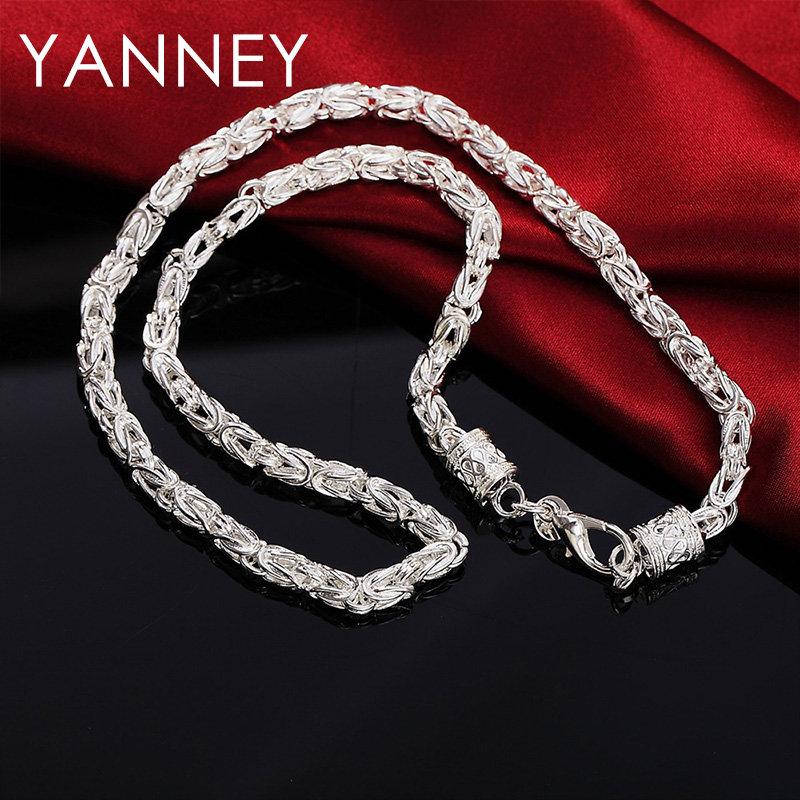 Nuovo annuncio Argento Sterling 925 20 Pollici 5MM Collana Personalizzata Uomo Donna Moda Charme Hip Hop Gioielli Regalo di Natale