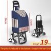 Lightweight Folding Shopping Cart: Portable Trolley for Groceries, Vegetables, and Household Items; Ideal for Elderly Use.