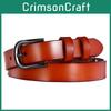 Womens Leather Waist Belt With Alloy Buckle For Office And Daily Use