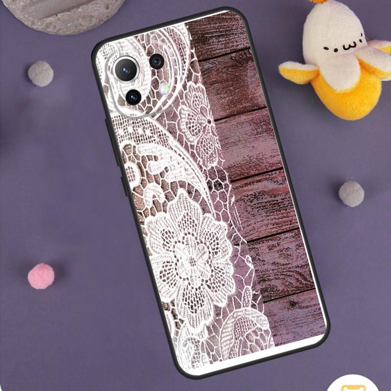 Western Rustic Barn Wood Lace Case For Xiaomi 15 14 Ultra 13T 14T 15T 17 Pro Max POCO F8 Ultra F5 F6 F7 X5 X6 X7 Pro Cover