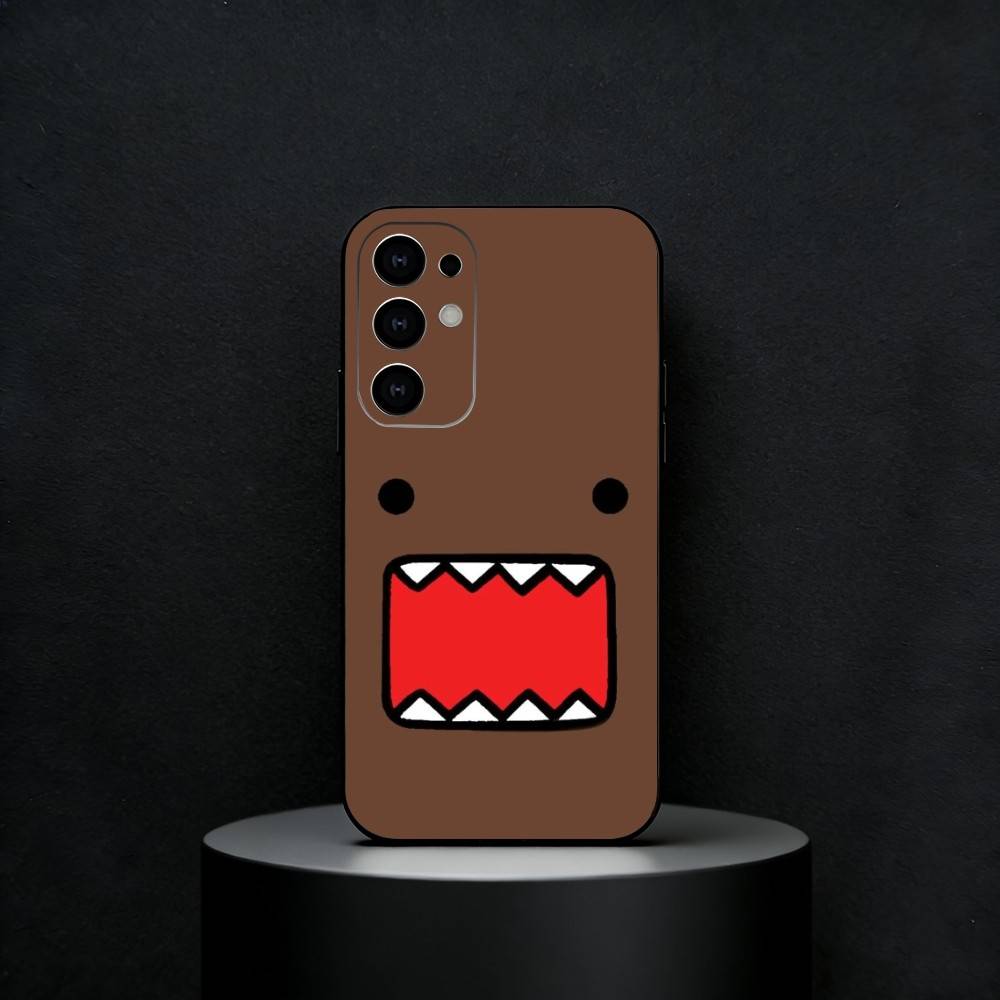 Cute D-Domo-kun Phone Case For Samsung S25,S24,S21,S22,S23,S30,Ultra,S20,Plus,Fe,Note,5G Black Cover Samsung S24