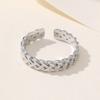 Three-Dimensional Titanium Steel Adjustable Chain Ring for Women