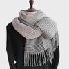 "New Autumn/Winter Nordic Houndstooth Scarf - British Versatile Double-Sided Tassel Plaid Shawl"