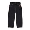 RogueWave Kirschblüten Selvedge Stickerei Denim Hose Y2k Retro Lässig Baggy Gerade Weites Bein Jeans Hohe Qualität Hiphop Streetwear