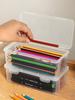 1/2/4Pack Transparent Pencil Organizer Box, Large Capacity Desk Storage for Art Supplies, Brushes Pens Markers, Simple Tool Case
