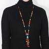 Retro Ceramic Sweater Chain - Women's Long and Versatile Necklace