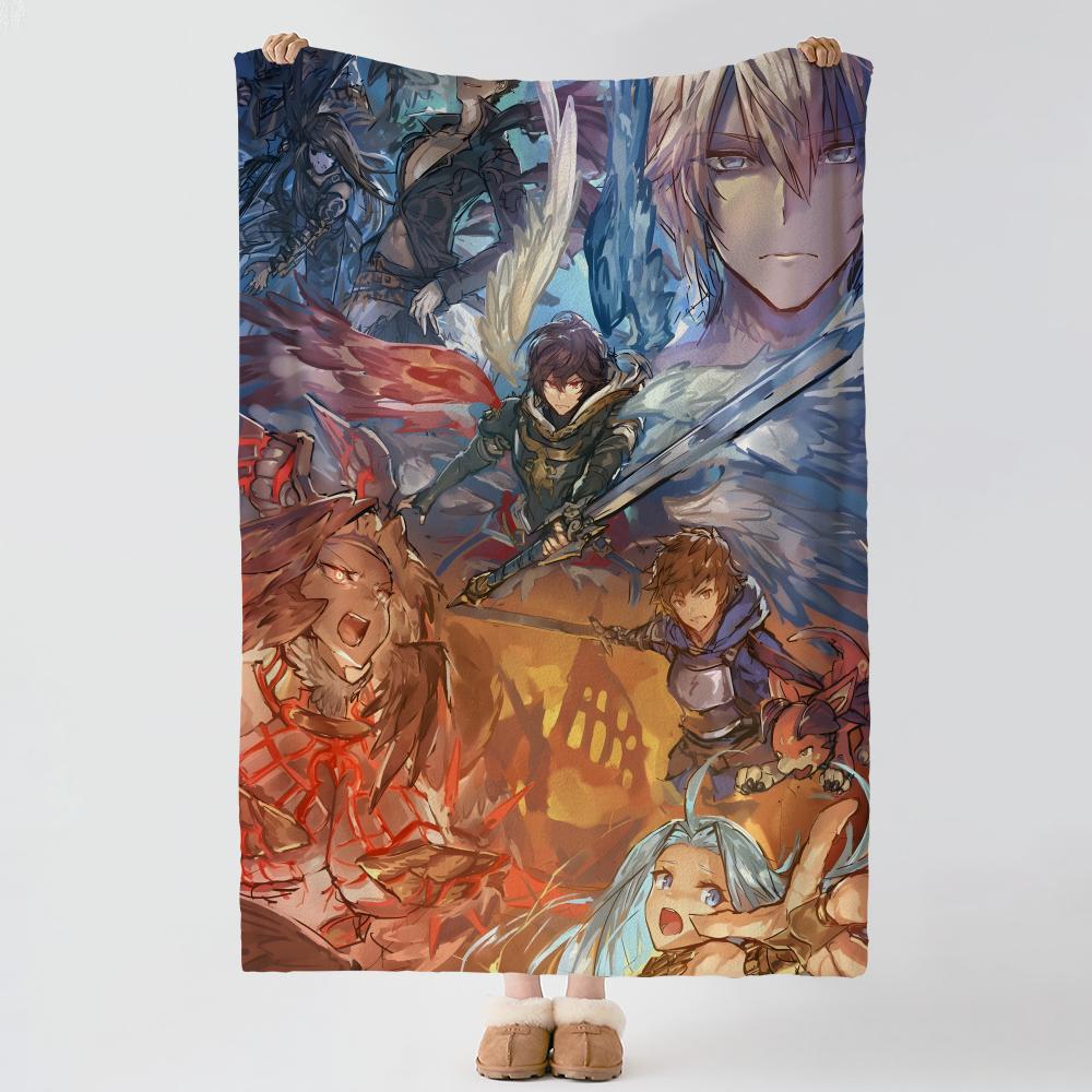 Game G-Granblue Fantasy-y Throw Thick Comfort Flannel Quilt, Multi-scene Use Indoor Outdoor Daily Nap