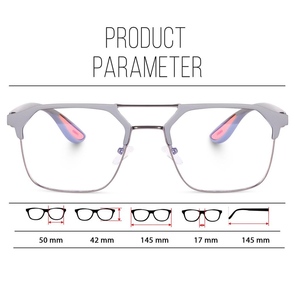 Poshh Eyewear Blue cut Light Blocking Glasses | Anti Glare Eyewear | Uv Protection Eye Glass For Men | Computer Glasses For Mobile/laptop Use | (