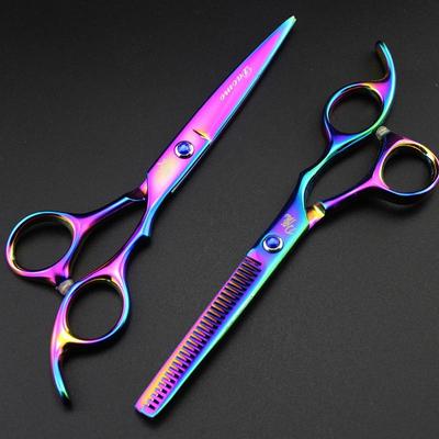 מספריים לחיתוך שיער 1 PC מספריים לדילול נירוסטה פרו סלון מספריים כלים