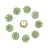 10 Stück 14mm Blumenförmige Strassknöpfe Funkelnde Kristallglassteine Stahlboden Kleiderdekoration Nähzubehör