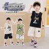 Boys' Suit 2026 New Small and Medium-Sized Cat Vest + Shorts Sports and Leisure Two-Piece Set