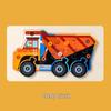 Kids' 3D Wooden Engineering Vehicle Puzzle & Matching Board Toy