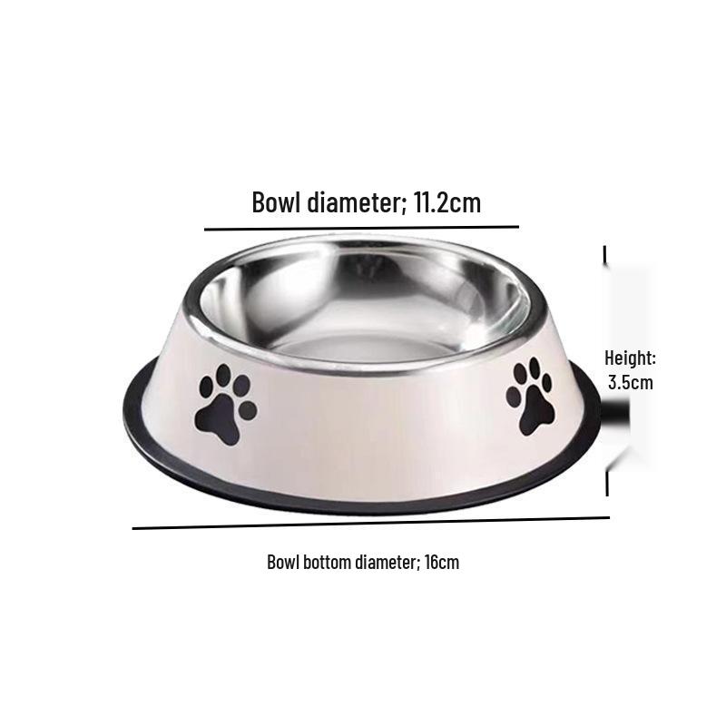 Spill-Proof Stainless Steel Pet Bowl: Non-Slip, Dual-Use for Cats & Dogs – Available in Small, Medium, Large