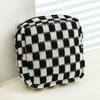 Checkered Period Bag for Women Girls Knitted Sanitary Napkin Bag Cute Menstrual Pad Pouch Tampon Holder for Purse