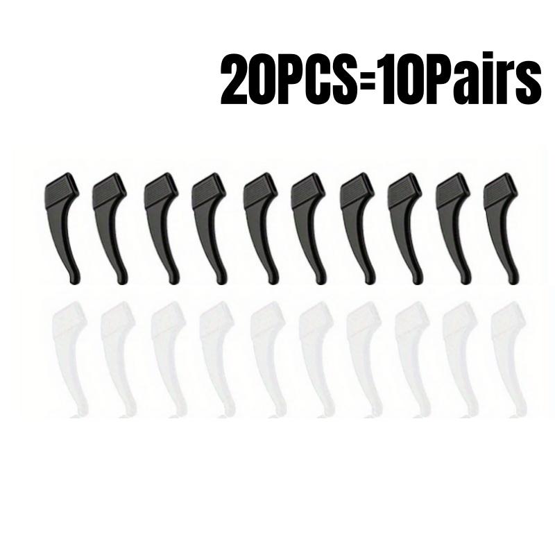 20Pcs Anti-slip Silicone Ear Grip Glasses Eyeglasses Leg Ear Hook Stopper Bracket Fastener Accessories Temple Tip Eyewear Holder