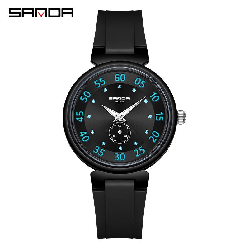 Sanda Luminous Unisex Quartz Fashion Watch - Waterproof with Two-and-a-Half Hand Display