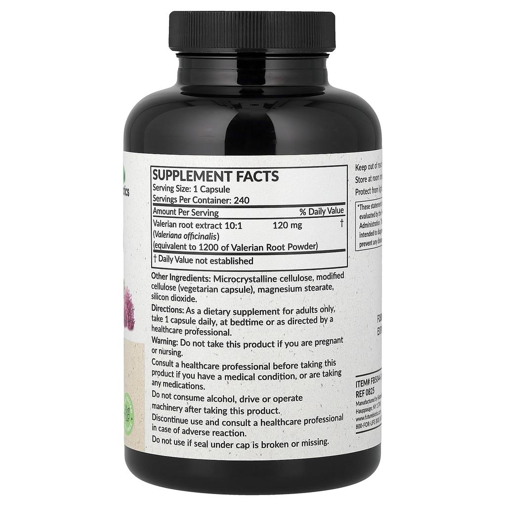 Futurebiotics, Baldrianwurzel, 240 pflanzliche Kapseln