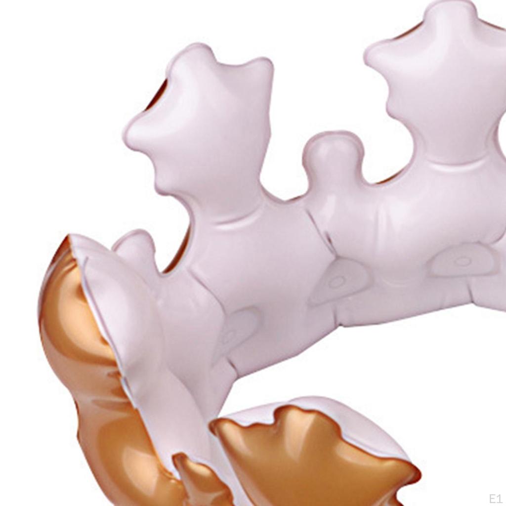 Coroa Inflável Dourada Chapéus de Aniversário de Rainha Brinquedo para Crianças Natação