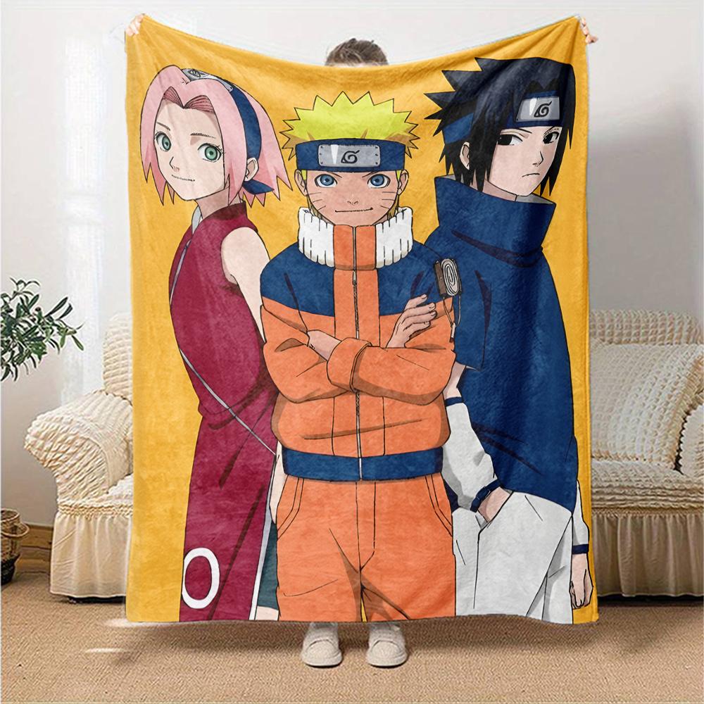 1pc NARUTO (2) Blanket, Gift, for Men and Women, Soft Blanket, Good for Sofa Bed Couch Travel, Lightweight Flannel Blanket