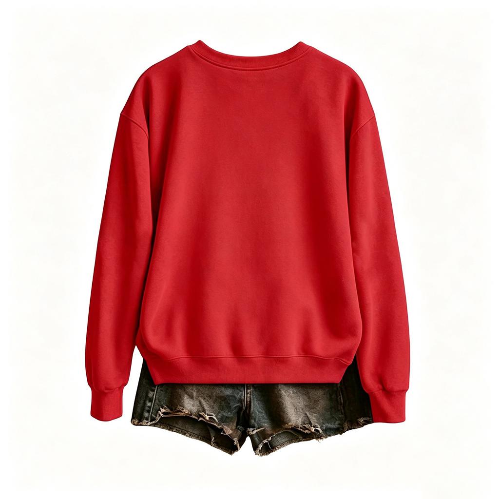 Women's Casual Halloween Print Neck Pullover Sweatshirt