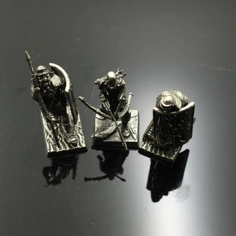 Desktop Metal Copper Ornaments Figure Roman Legion Shield Soldier Model Archer Medieval Military Toys
