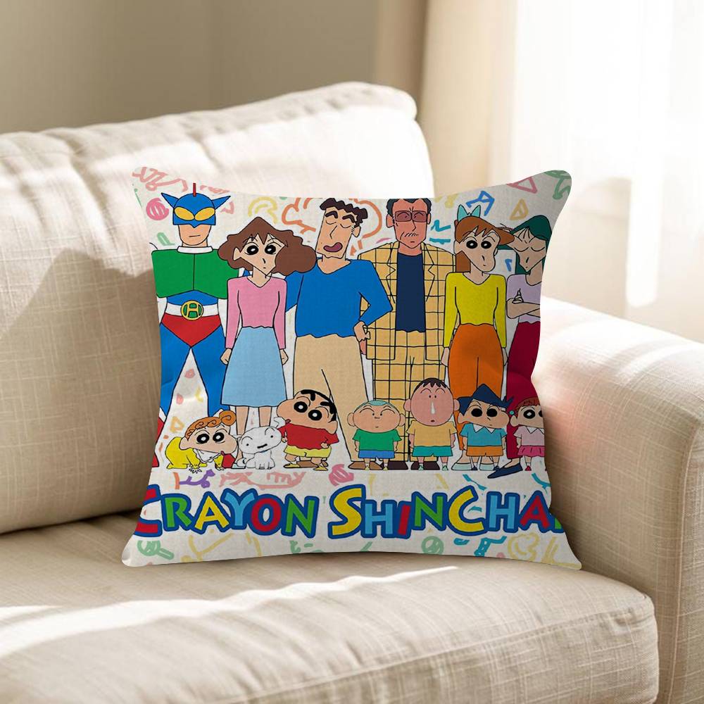 Anime CCrayon SShinChan Cushion Cover Car Throw Pillow Case For Sofa Car Christmas Gift