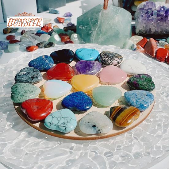 20 Adet Kalp Taş Seti, Doğal Romantik Aşk Taşları, Şifa Taş Seti