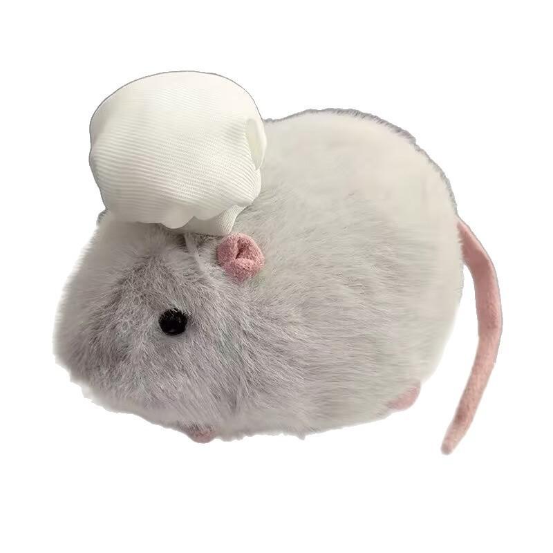 Fluffy Stuffed Hamster Plush Toy Soft Kawaii Rat Doll Cute Stress Relief Sleep Companion for Children Bedside Nap Pillow