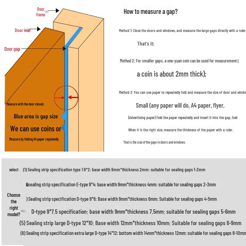 Schalldichte Antikollisions-Dichtungsleiste für Türen und Fenster