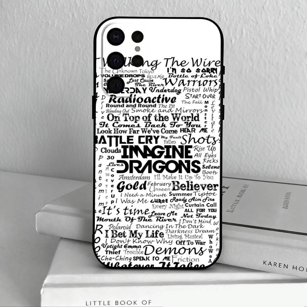 Anthemic BAND Imagine Dragons Phone Case For Samsung S25,24,23,22,30,21,10,9,Ultra,Plus,Lite,FE,4,5 G Soft Black Case