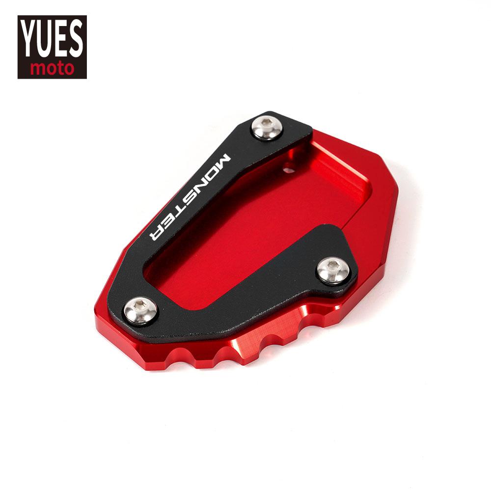 Motorcycle Accessories Kickstand Foot Side Stand Extension Pad Support Plate For DUCATI Monster 696 697 795 796 821 1200 1200S