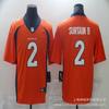 Maglia da Football NFL Denver Broncos 10 Nix Autentica Cucita Uniforme da Gioco Allenamento Uomo Cotone Abbigliamento Sportivo