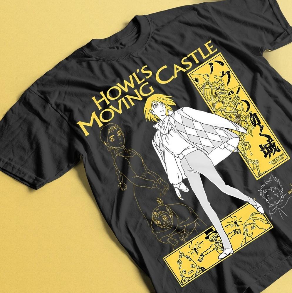 Camiseta de Howl y Sophie, Camiseta de El Castillo Ambulante de Howl, Camiseta de Anime de Hayao Miyazaki,