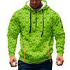 Men's Christmas Print Hooded Half-Zip Casual Sports Sweatshirt