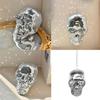 Skull Head Statue Mirrored Figurine Reflective Sparkling Discos Balls Ornament for Halloween Festivals Party Celebration