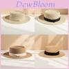 Bohemian Straw Hat With Wide Brim Summer Sunshade For Outdoor Women
