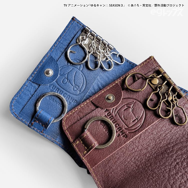 Key Case Official Licensed Made in Character Blue Multi-Leather <Shima Rin> Yurucamp Product, Japan, Goods,