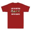 Better With Goats Goat Shirt Funny Goat Lover Gift Vintage Unisexs Black Tshirt